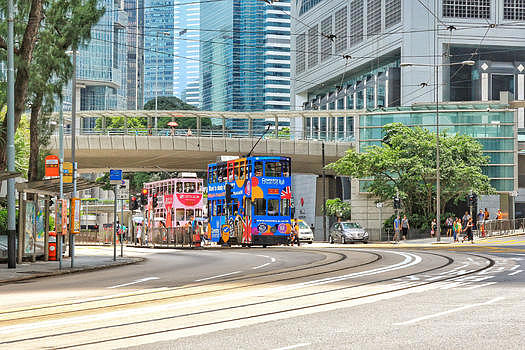香港中环午后的城市风景图片素材免费下载