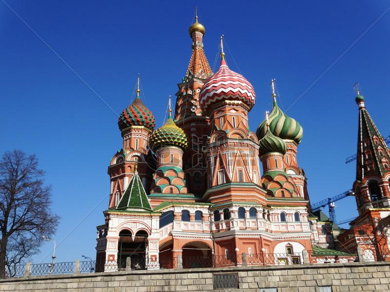 俄罗斯风光瓦西里升天大教堂图片素材免费下载