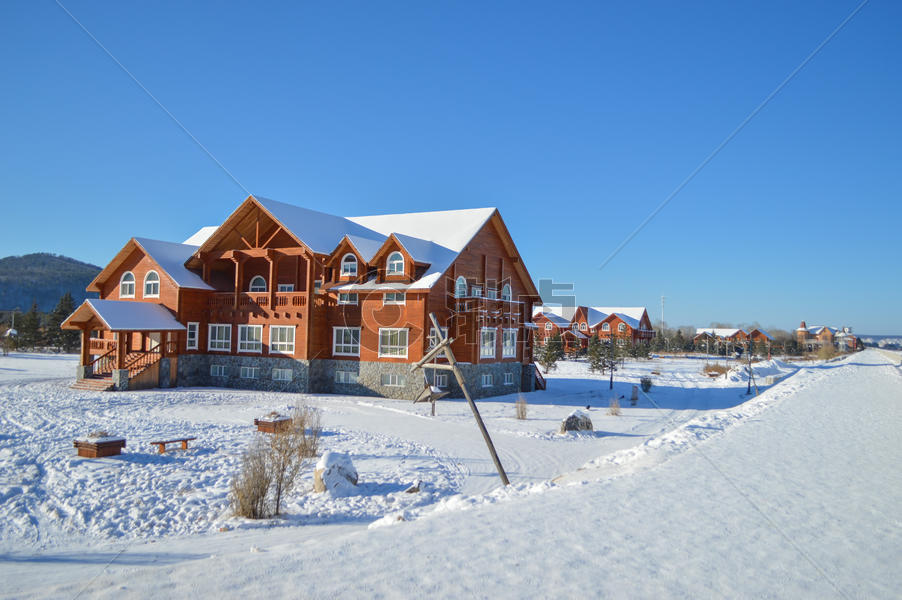 北极村俄式建筑图片素材免费下载