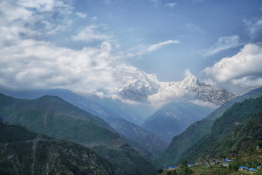 尼泊尔喜马拉雅山图片素材免费下载