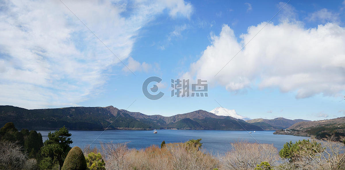 航拍日本富士山图片素材免费下载