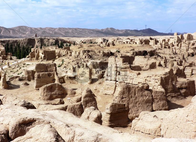 新疆交河故城具有两千多年历史古代都市遗迹图片素材免费下载