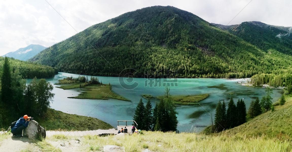 大美新疆喀纳斯宽幅美景图片素材免费下载