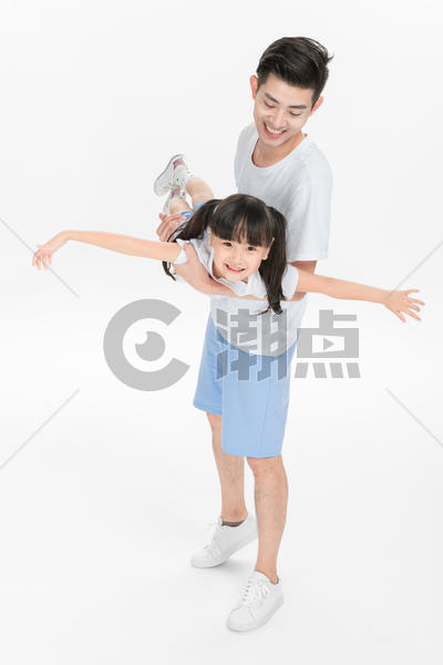 幸福快乐的父女图片素材免费下载