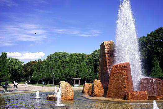 大阪城公园喷泉图片素材免费下载