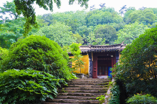 江苏六大著名风景区之狼山寺庙图片素材免费下载
