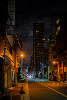 日本大阪街道夜景图片素材免费下载