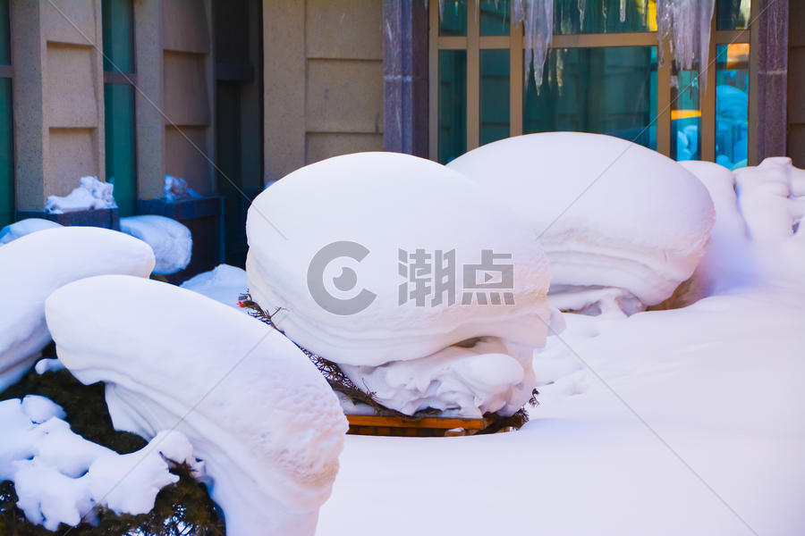 黑龙江雪乡雪蘑菇图片素材免费下载