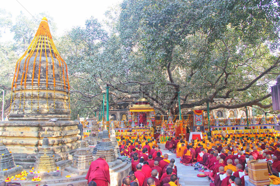 印度佛教圣地菩提伽耶图片素材免费下载