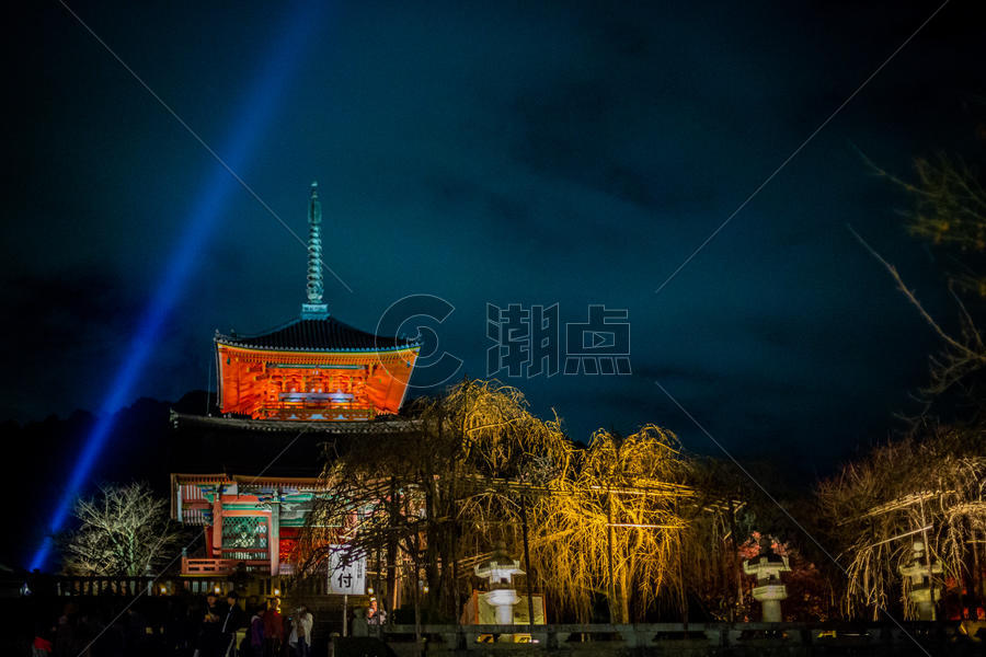 日本清水寺夜景图片素材免费下载