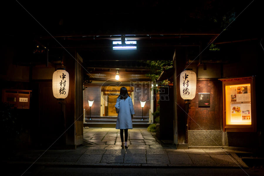 日本饭店夜景图片素材免费下载