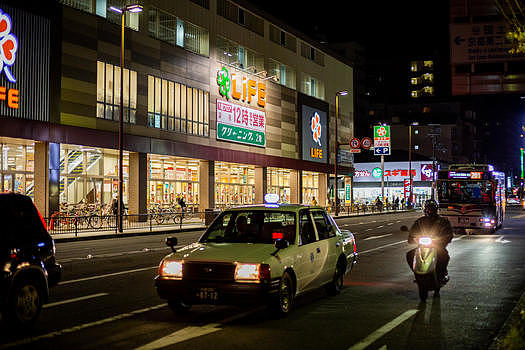 日本街道夜景图片素材免费下载