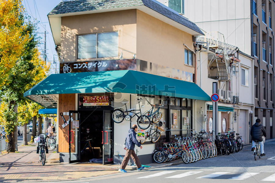 日本自行车售卖店图片素材免费下载