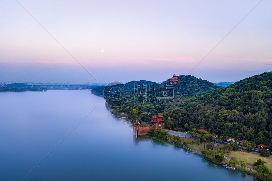 武汉东湖绿道航拍图片素材免费下载