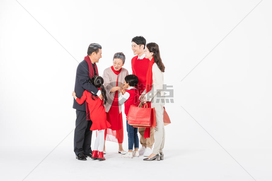 新春家庭团聚聊天图片素材免费下载