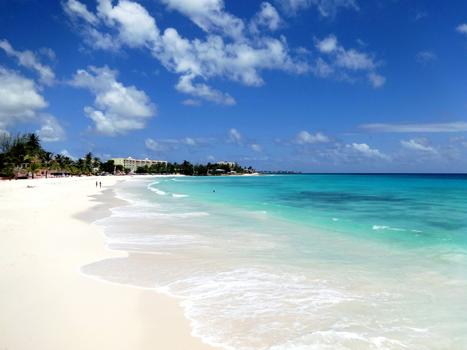 巴巴多斯美丽的碧海与白沙滩图片素材免费下载
