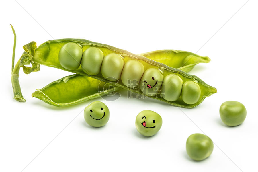 笑脸可爱豌豆粒图片素材免费下载