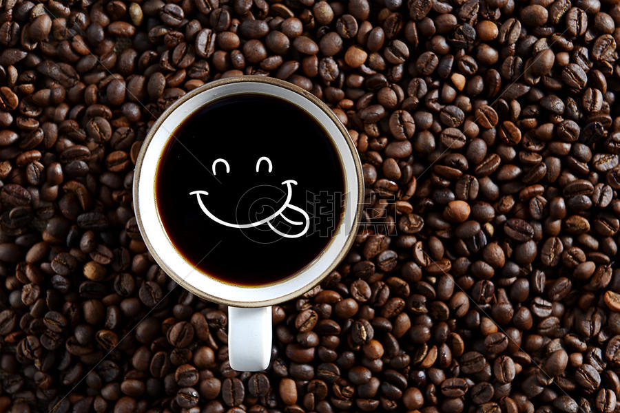 现磨咖啡笑脸图片素材免费下载