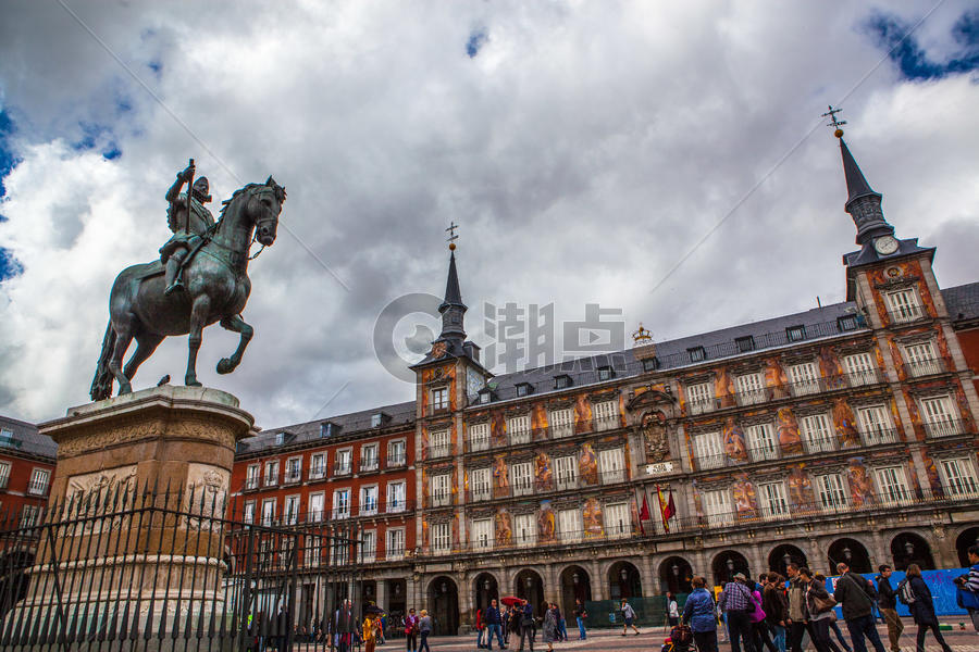 西班牙马德里马约尔广场图片素材免费下载