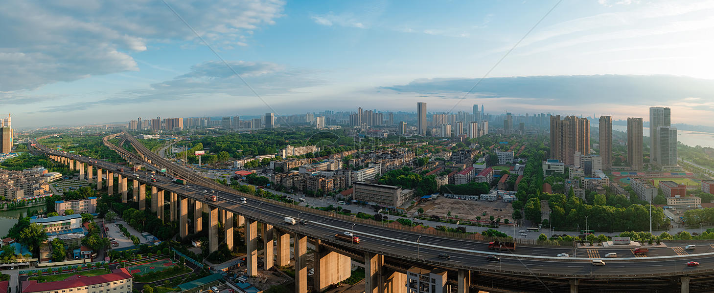 武汉市城市高架桥图片素材免费下载