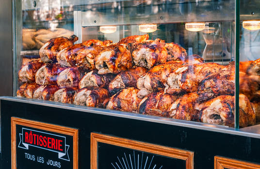 法国巴黎烤鸡店图片素材免费下载