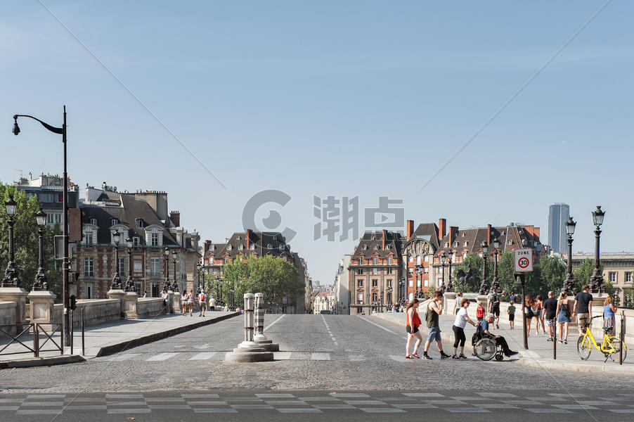 法国巴黎街头风景图片素材免费下载