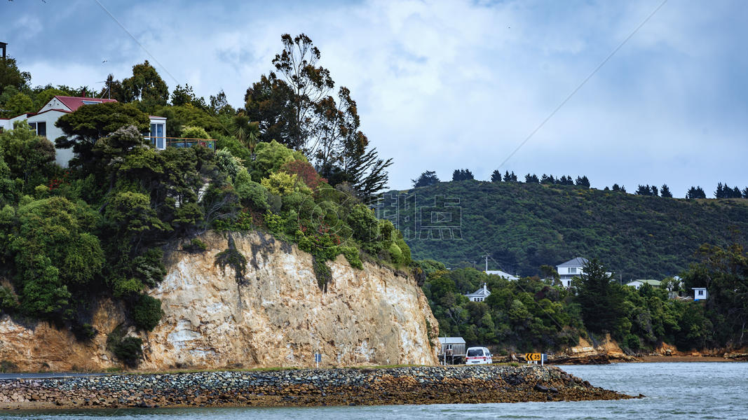 新西兰奥塔哥半岛海峡风光图片素材免费下载
