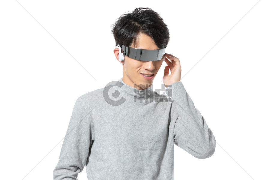 戴科技眼镜男性形象图片素材免费下载