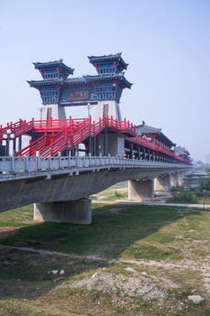 咸阳古渡廊桥图片素材免费下载