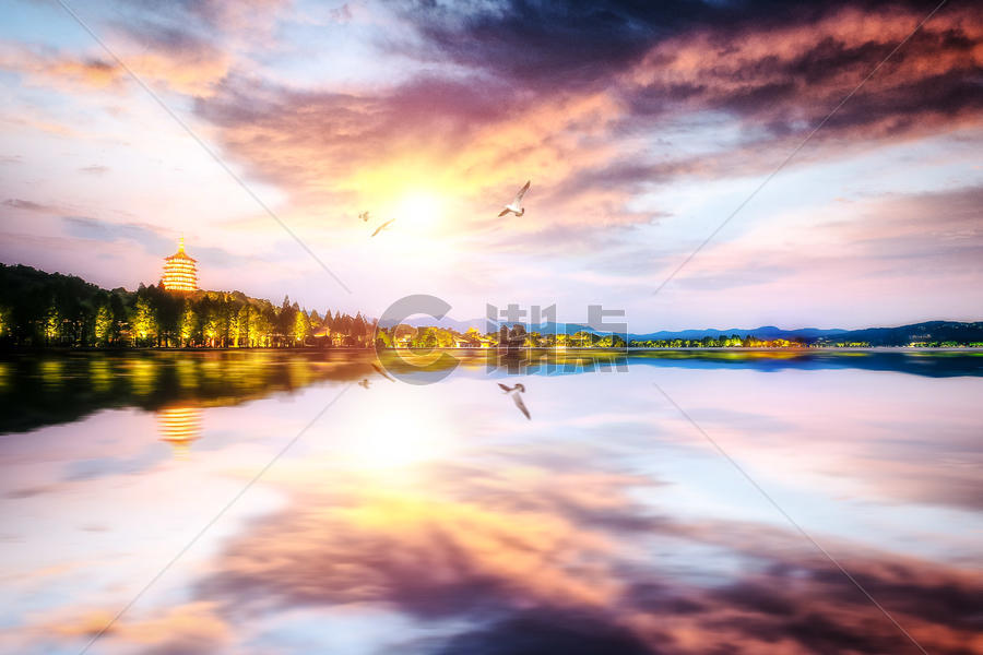 西湖美景图片素材免费下载