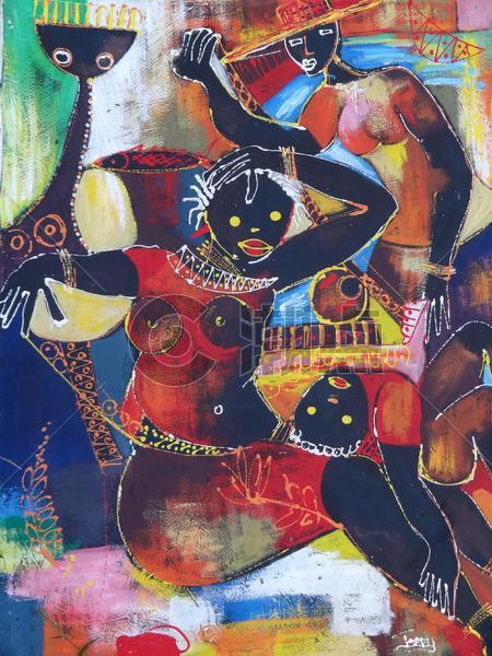 非洲艺术情怀抽象派画作美艳绝伦创意无限图片素材免费下载