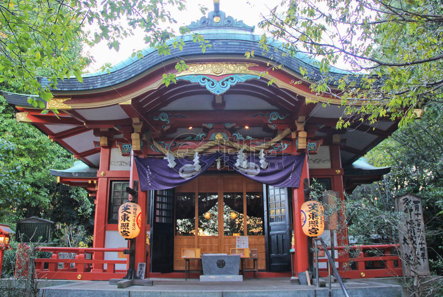 日本东京上野公园寺庙图片素材免费下载