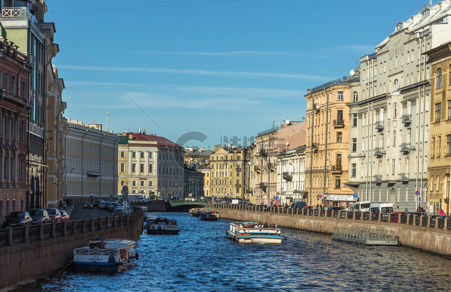 圣彼得堡涅瓦河两岸风光图片素材免费下载