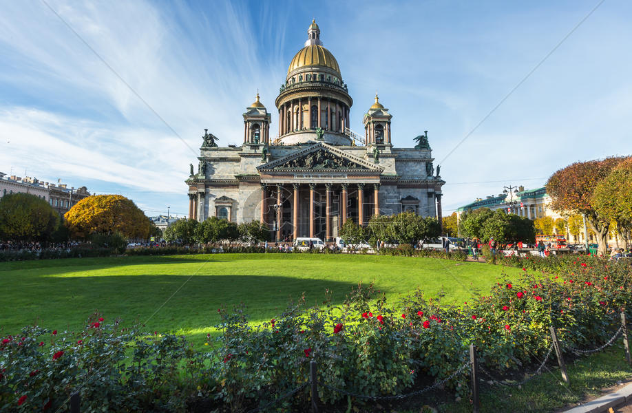 圣彼得堡著名景点圣以撒大教堂图片素材免费下载