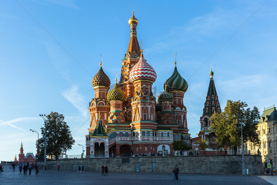 莫斯科著名旅游景点圣瓦西里大教堂图片素材免费下载