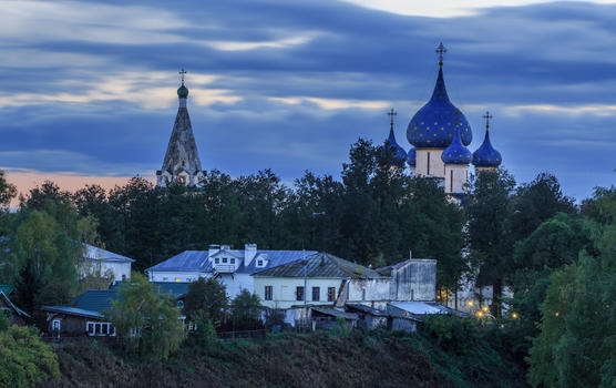 俄罗斯著名金环小镇苏兹达尔日落风光图片素材免费下载