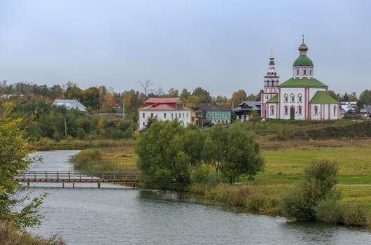 莫斯科郊区苏兹达尔小镇田园风光图片素材免费下载