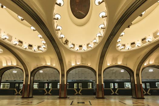 莫斯科地铁站马雅可夫斯基站图片素材免费下载