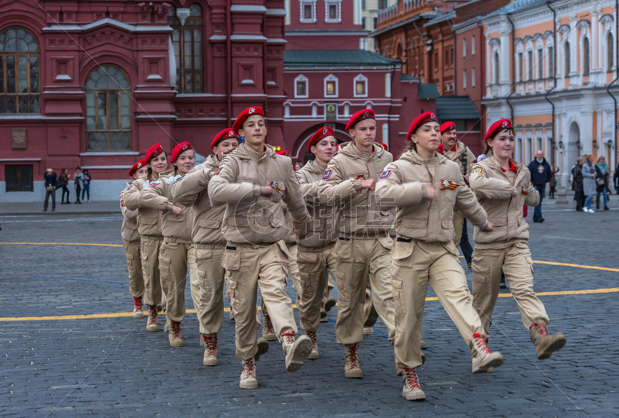 莫斯科红场上的童子军图片素材免费下载