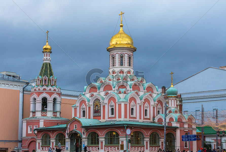 莫斯科红场上的著名景点喀山教堂图片素材免费下载