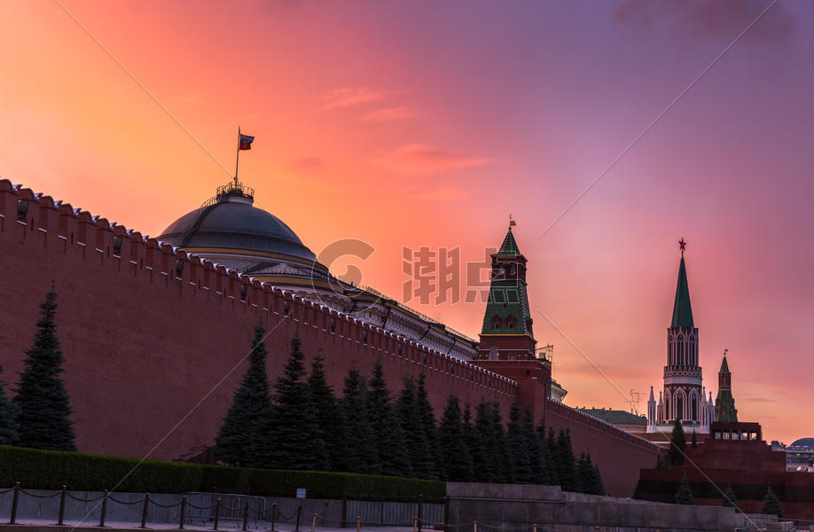 莫斯科著名旅游景点红场克里姆林宫风光图片素材免费下载