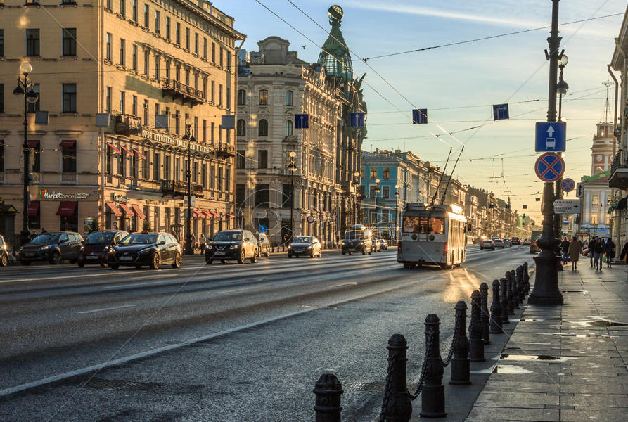俄罗斯旅游名城圣彼得堡风光图片素材免费下载