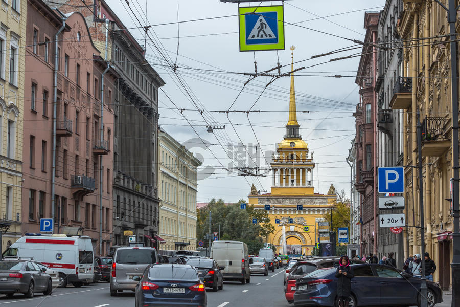 俄罗斯旅游城市圣彼得堡城市风光图片素材免费下载