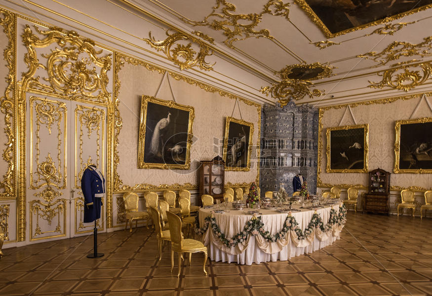 俄罗斯圣彼得堡叶卡捷琳娜宫内部图片素材免费下载