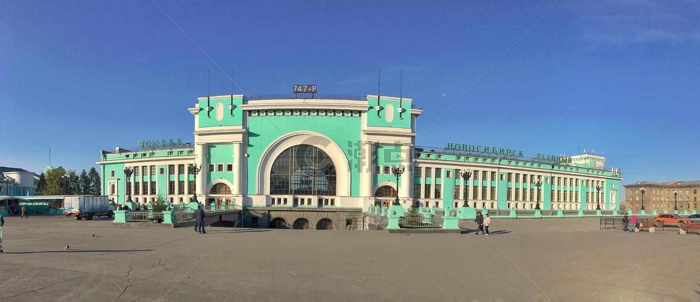 俄罗斯城市哈巴罗夫斯克火车站图片素材免费下载