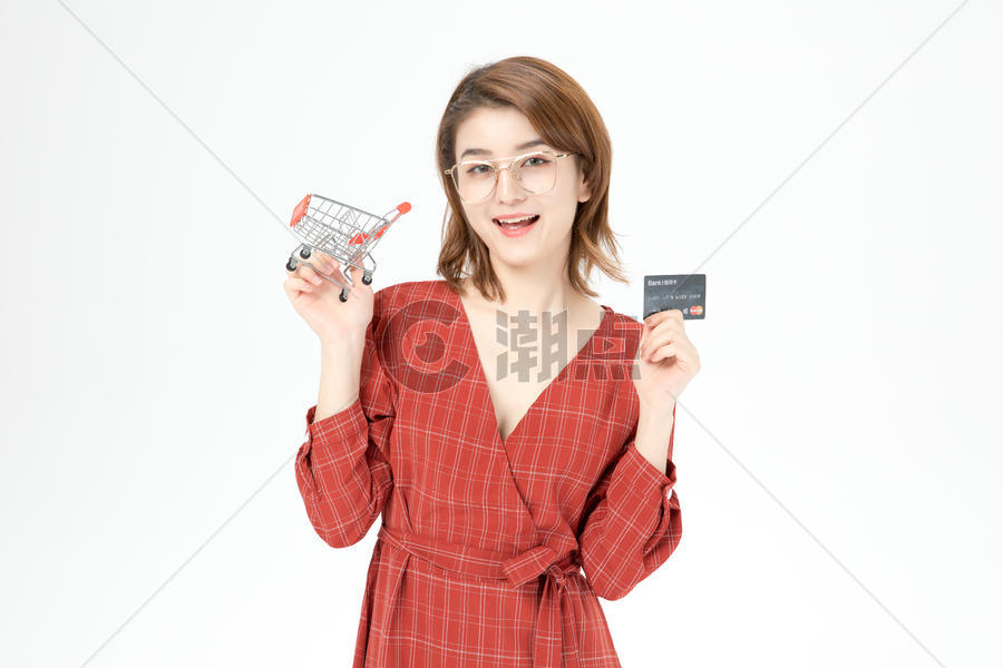 女性刷卡消费图片素材免费下载