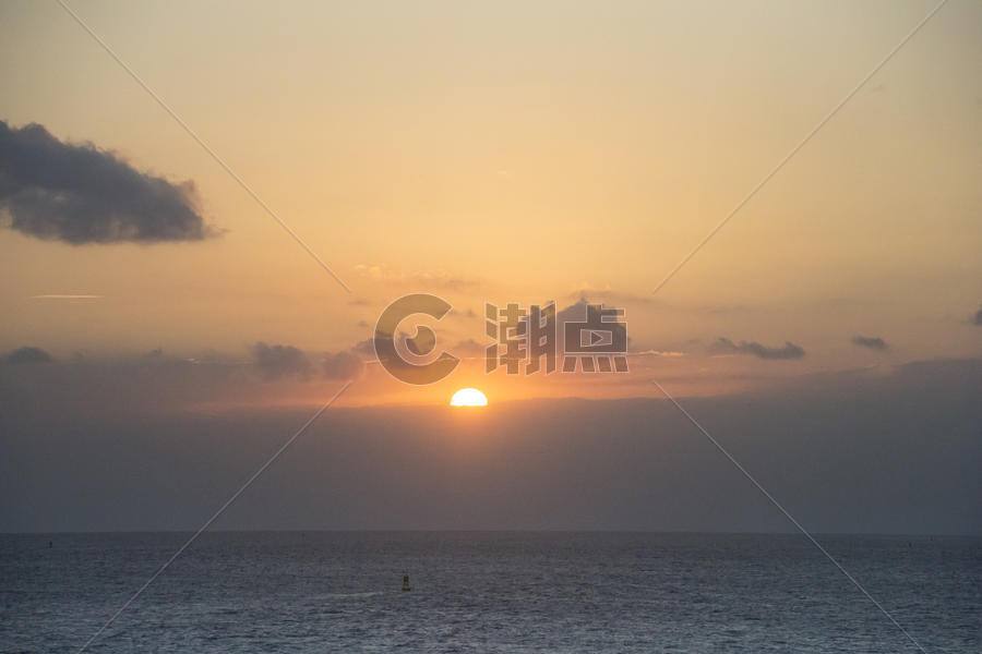 海边的夕阳图片素材免费下载