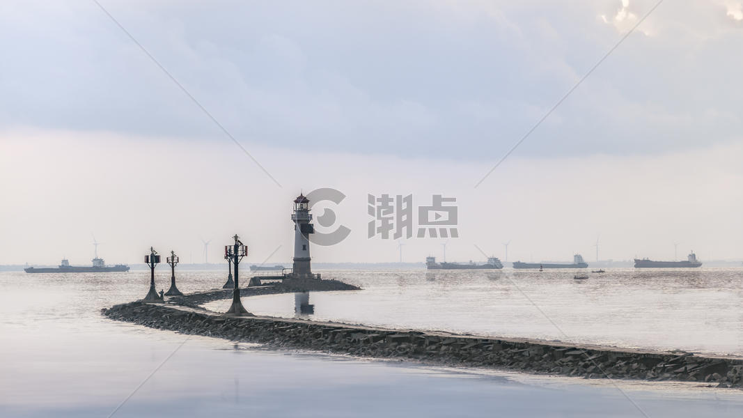 上海吴淞口航标灯图片素材免费下载