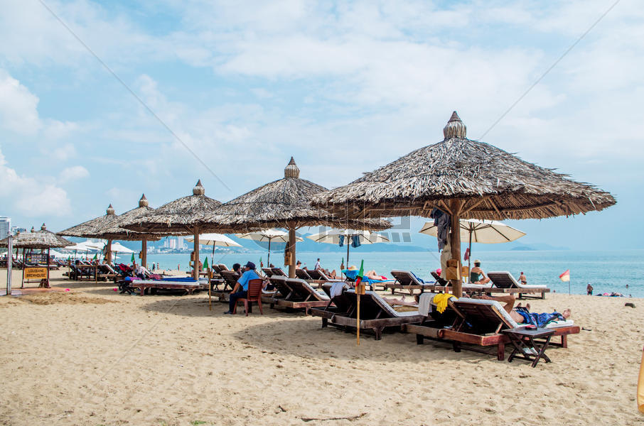 越南芽庄海滩风景图片素材免费下载