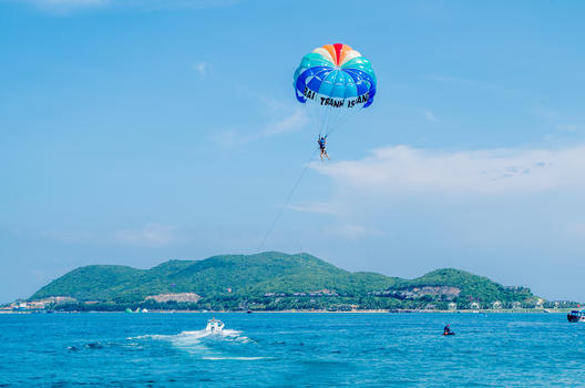 珍珠岛水上滑翔伞图片素材免费下载